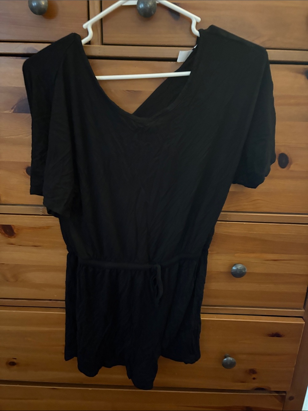 Girls black shorts romper size xl